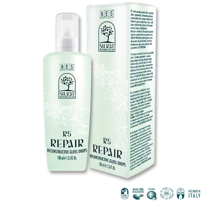 BES Beauty & Science Флуид за коса за възстановяване и блясък R5 Reconstructive Gloss Drops