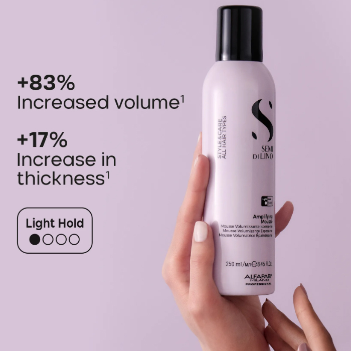 SEMI DI LINO Style & Care Пяна за лека фиксация на тънка коса Amplifying Mousse 250 ml