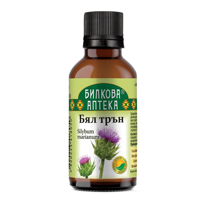 Тинктура Бял трън за детокс и защита на черния дроб, 50ml
