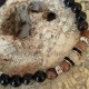 Гривна ръчна изработка от кафяв ивичест ахат